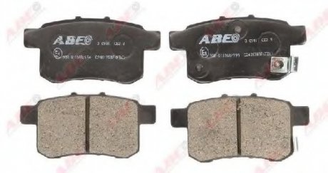 Комплект тормозных колодок, дисковый тормоз ABE C24017ABE (фото 1)