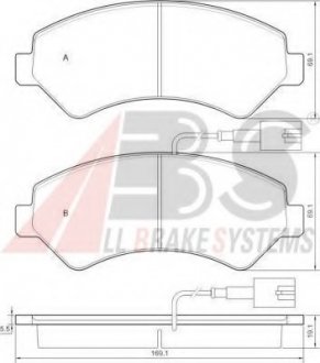 Колодки гальмівні пер. Jumper/Boxer/Ducato 09- A.B.S A.B.S. 37576