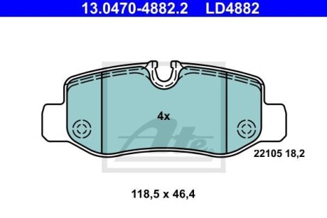 Тормозные колодки ATE 13.0470-4882.2