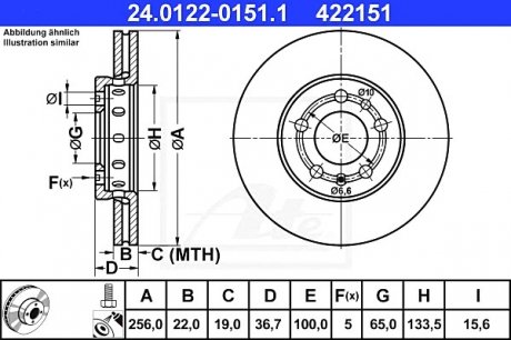Гальмівний диск ATE 24.0122-0151.1