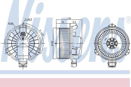 Вентилятор салона NISSENS 87420