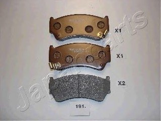 Колодки тормозные дисковые NISSAN перед. MAXIMA 88 JAPAN PARTS JAPANPARTS PA-191AF (фото 1)