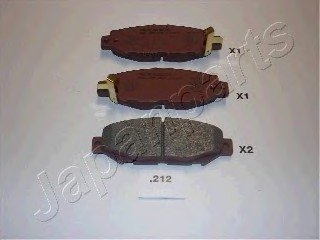 Колодки тормозные дисковые TOYOTA зад. LEXUS GS300 JAPAN PARTS JAPANPARTS PP-212AF (фото 1)