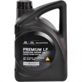 Олива моторна Premium Gasoline LF 5W-20 4 л MOBIS 05100-00451 (фото 1)