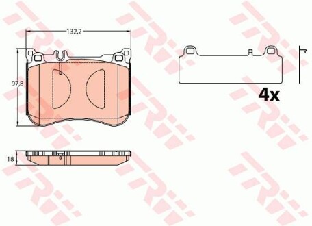 Комплект тормозных колодок, дисковый тормоз TRW TRW GDB2144