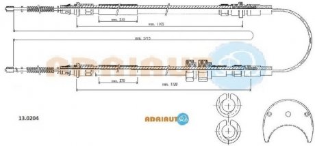 Трос зупиночних гальм ADRIAUTO 13.0204