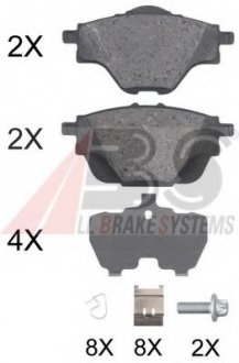 Тормозные колодки дисковые (1 к-т) A.B.S. A.B.S. 35019 (фото 1)