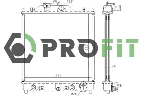 Радіатор охолоджування PROFIT 1740-0209