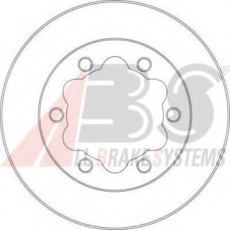 Тормозной диск зад. Sprinter/LT 95-06 (спарка) A.B.S. 16950 (фото 1)