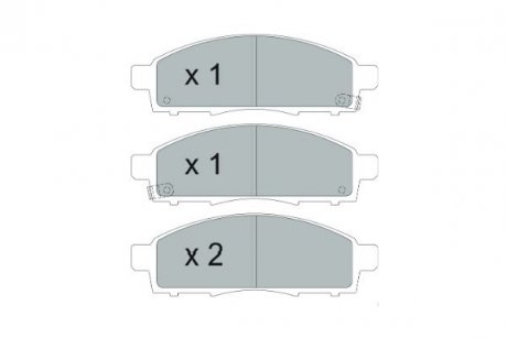 Колодки тормозные (передние) Nissan NV200 10- KAVO PARTS KBP-6599 (фото 1)