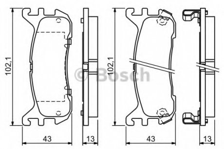 Гальмівні колодки дискові, к-кт. BOSCH 0 986 494 341 (фото 1)