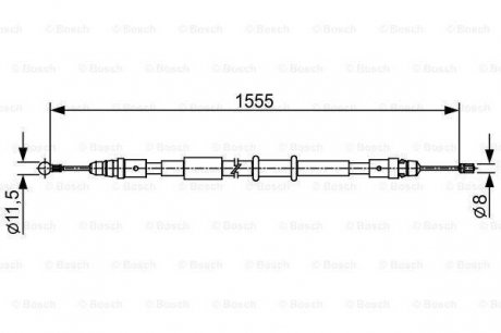 Трос, стояночная тормозная система BOSCH 1987482552