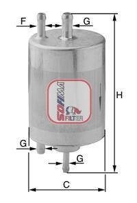 Фильтр топливный Audi A4 1.8T 00-05/Seat Exeo 1.8T 08-10 S 1958 B SOFIMA S1958B