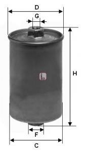 Фильтр топливный AUDI "2,0-2,2 "84-91 SOFIMA S1507B (фото 1)