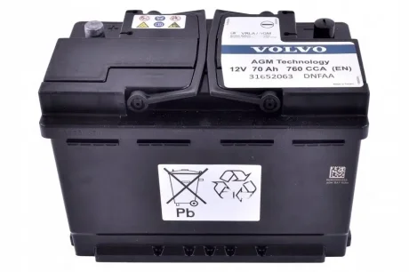 Акумулятор 6 CT-70-R VOLVO 31652063