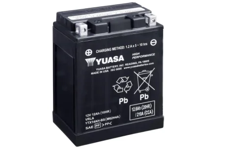 Акумулятор 6 CT-12,6-L High Performance VRLA Battery YUASA YTX14AH-BS