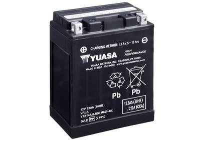 МОТО 12V 12,6Ah High Performance MF VRLA Battery AGM) YUASA YTX14AH-BS (фото 1)