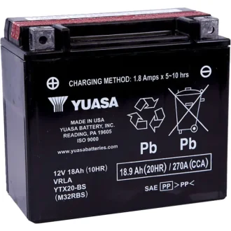 Акумулятор 6 CT-18,9-L YUASA YTX20-BS