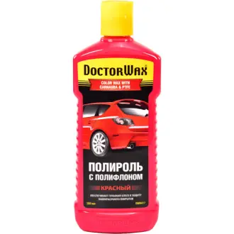 Цветной полироль для кузова DoctorWax С Полифлоном красный 300 мл AGA DW8417