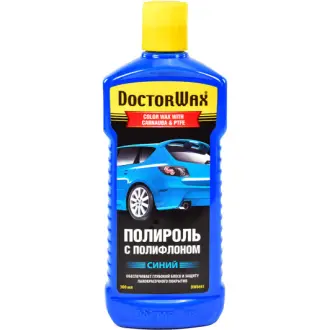 Цветной полироль для кузова DoctorWax С Полифлоном синий 300 мл AGA DW8441