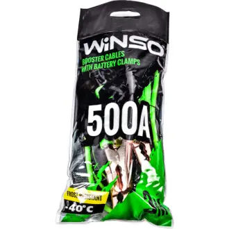 Провода-прикуриватели 500А, 3м, полиэтиленовый пакет WINSO 138500