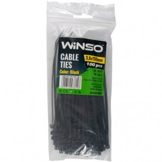 Стяжки чорні 100 шт WINSO 236150 (фото 1)