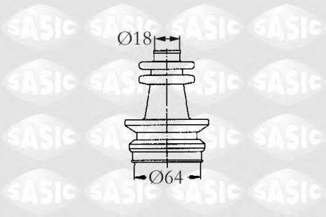 Ремонтний комплект пильника шруса з елементами монтажу SASIC 2873653 (фото 1)