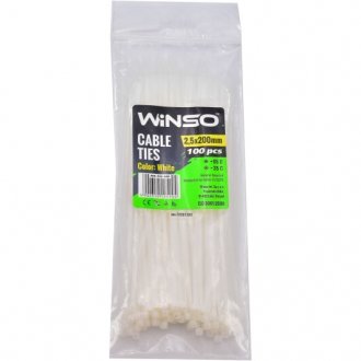 Стяжки білі 100 шт WINSO 125200 (фото 1)