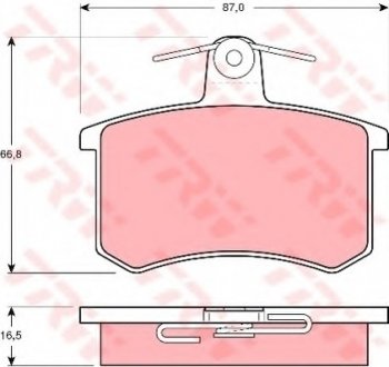 Комплект тормозных колодок, дисковый тормоз TRW TRW GDB814