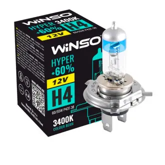 12V H4 HYPER +60% 60/55W P43t-38 WINSO 712420