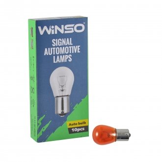 Лампа автомобільна міні 12V PY21W 21W BAU15s Amber 10шт.уп. WINSO 713110