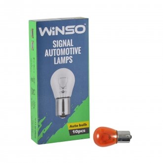 Лампа автомобільна міні 12V PY21W 21W BA15s Amber 10шт.уп. WINSO 713120