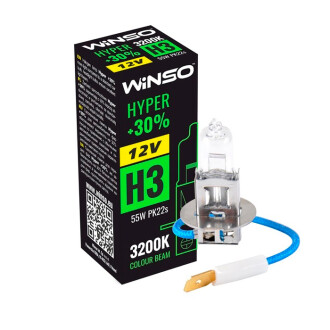 12V H3 HYPER +30% 55W PK22s WINSO 712300