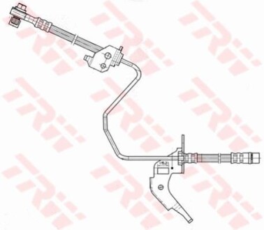 Шланг тормозной OPEL Astra/Combo/Meriva "RR "00-14 TRW TRW PHD566