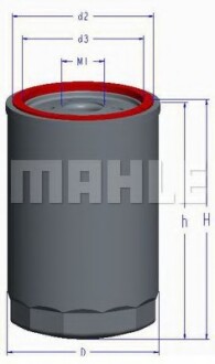 Фильтр масляный Mahle MAHLE FILTERS MAHLE\KNECHT OC1