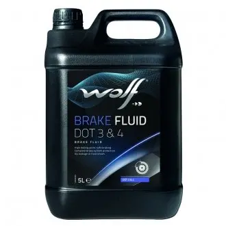 Гальмівна рідина BRAKE FLUID DOT 3 & 4 5 л WOLF 8311482
