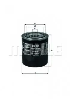 Фото запчастини Фільтр масляний Citroen MAHLE MAHLE\KNECHT OC 45 Фільтр масляний Citroen MAHLE MAHLE\KNECHT OC 45