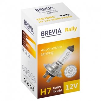 Автолампа Brevia 100 W 12 V прозора BREVIA HALOGEN 12070RC