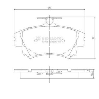 Колодки гальмівний диск. Mitsubishi CARISMA; COLT; VOLVO S40 NIPPARTS J3605042