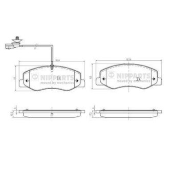 Колодки тормозные диск. Opel MOVANO; Renault MASTER NIPPARTS N3611061