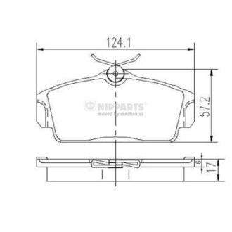 Гальмівні колодки NIPPARTS J3601068