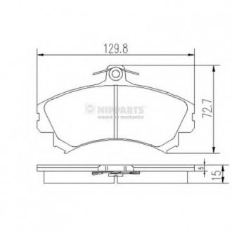 Колодки тормозные диск. Mitsubishi CARISMA NIPPARTS J3605036