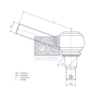 Наконечник поперечной рулевой тяги DT 2.53155