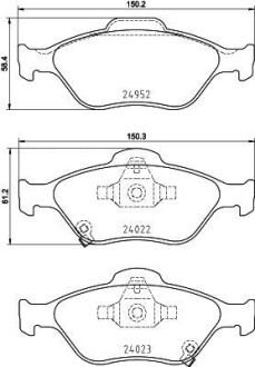 Тормозные колодки, к-кт. BREMBO P83 159