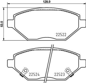 Гальмівні колодки дискові BREMBO P59 093