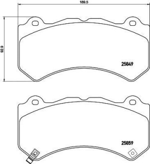 Тормозные колодки, к-кт. BREMBO P37 018