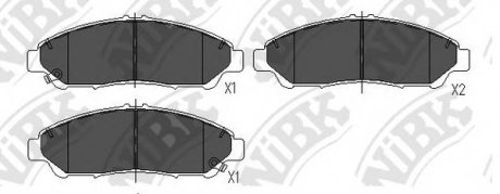 Комплект гальмівних колодок NIBK PN28001