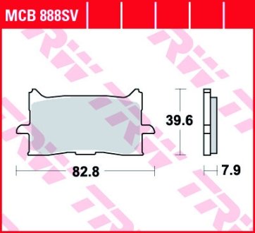 Гальмівні колодки TRW / LUCAS TRW MCB888SV