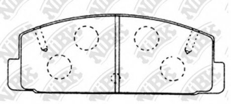 Тормозные колодки дисковые NIBK PN5203