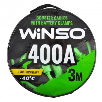 Провода-прикуриватели 400А, 3м, круглая сумка Провода-прикуриватели WINSO 138430